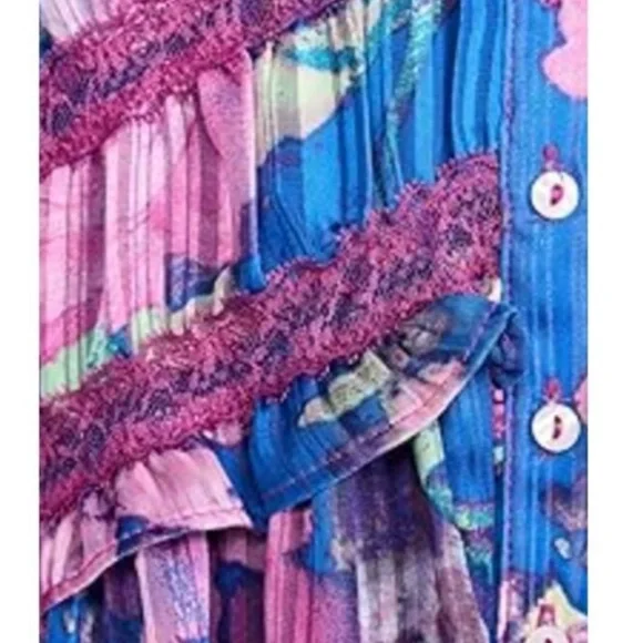 Free People SPRING FLING MINI DRESS SIZE LARGE - Picture 14 of 16